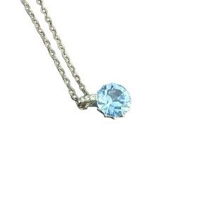 Elegant Blue Gemstone Necklace 10 Inch Length
